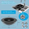 imageHibbent All Metal Stainless Steel 3 in 1 Kitchen Sink Drain Strainer Upgraded AntiRust Sink Stop Combo AntiClogging Stainless Steel Basket Strainer with Metal Handle for US Standard 312quot DrainBlack