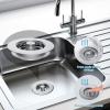 imageHibbent All Metal Stainless Steel 3 in 1 Kitchen Sink Drain Strainer Upgraded AntiRust Sink Stop Combo AntiClogging Stainless Steel Basket Strainer with Metal Handle for US Standard 312quot DrainStainless Steel With 3 Strainers