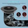 imageHibbent All Metal Stainless Steel 3 in 1 Kitchen Sink Drain Strainer Upgraded AntiRust Sink Stop Combo AntiClogging Stainless Steel Basket Strainer with Metal Handle for US Standard 312quot DrainBlack