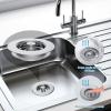 imageHibbent All Metal Stainless Steel 3 in 1 Kitchen Sink Drain Strainer Upgraded AntiRust Sink Stop Combo AntiClogging Stainless Steel Basket Strainer with Metal Handle for US Standard 312quot DrainBrushed Nickel