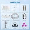 imageHibbent Dual Filter All Metal 10quotRainfall Showerhead Combo High Pressure Filter Shower Head with 10Spray Mode Handheld Innovative 4way Diverter with Pause Mode 71 Shower Hose and Holder ChromeChrome