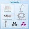 imageHibbent Dual Filter All Metal 10quotRainfall Showerhead Combo High Pressure Filter Shower Head with 10Spray Mode Handheld Innovative 4way Diverter with Pause Mode 71 Shower Hose and Holder ChromeChrome