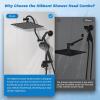 imageHibbent Dual Filter All Metal 10quotRainfall Showerhead Combo High Pressure Filter Shower Head with 10Spray Mode Handheld Innovative 4way Diverter with Pause Mode 71 Shower Hose and Holder ChromeMatte Black