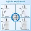 imageHibbent Dual Filter All Metal 10quotRainfall Showerhead Combo High Pressure Filter Shower Head with 10Spray Mode Handheld Innovative 4way Diverter with Pause Mode 71 Shower Hose and Holder ChromeChrome