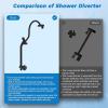 imageHibbent Dual Filter All Metal 10quotRainfall Showerhead Combo High Pressure Filter Shower Head with 10Spray Mode Handheld Innovative 4way Diverter with Pause Mode 71 Shower Hose and Holder ChromeMatte Black
