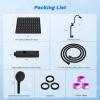 imageHibbent Dual Filter All Metal 10quotRainfall Showerhead Combo High Pressure Filter Shower Head with 10Spray Mode Handheld Innovative 4way Diverter with Pause Mode 71 Shower Hose and Holder ChromeMatte Black
