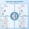 imageHibbent Dual Filter All Metal 10quotRainfall Showerhead Combo High Pressure Filter Shower Head with 10Spray Mode Handheld Innovative 4way Diverter with Pause Mode 71 Shower Hose and Holder ChromeChrome
