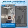 imageHibbent Dual Filter All Metal 10quotRainfall Showerhead Combo High Pressure Filter Shower Head with 10Spray Mode Handheld Innovative 4way Diverter with Pause Mode 71 Shower Hose and Holder ChromeChrome
