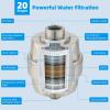imageHibbent Metal 10 Filtered Rainfall Shower Head Combo High Pressure Easy Reach Shower Head System Handheld Showerhead Adjustable Holder 18 Extension Arm Shower Filter 7spray Brushed NickelBrushed Nickel