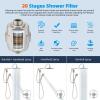 imageHibbent Metal 10 Filtered Rainfall Shower Head Combo High Pressure Easy Reach Shower Head System Handheld Showerhead Adjustable Holder 18 Extension Arm Shower Filter 7spray Brushed NickelBrushed Nickel