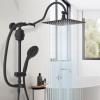 imageHibbent Metal 10 Filtered Rainfall Shower Head Combo High Pressure Easy Reach Shower Head System Handheld Showerhead Adjustable Holder 18 Extension Arm Shower Filter 7spray Brushed NickelOil Rubbed Bronze
