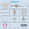 imageHibbent Metal 10 Filtered Rainfall Shower Head Combo High Pressure Easy Reach Shower Head System Handheld Showerhead Adjustable Holder 18 Extension Arm Shower Filter 7spray Brushed NickelBrushed Nickel