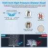 imageHibbent Metal 10 Filtered Rainfall Shower Head Combo High Pressure Easy Reach Shower Head System Handheld Showerhead Adjustable Holder 18 Extension Arm Shower Filter 7spray Brushed NickelBrushed Nickel