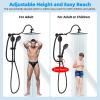 imageHibbent Metal 10 Filtered Rainfall Shower Head Combo High Pressure Easy Reach Shower Head System Handheld Showerhead Adjustable Holder 18 Extension Arm Shower Filter 7spray Brushed NickelMatte Black