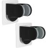 imageHibbent Showerhead Holder Strong Adhesive and Waterproof Handheld Shower Holder and Bracket Height Adjustable Shower Wand Holder Wall Mount No Drilling Chrome Finish2 Pack