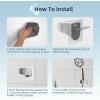 imageHibbent Showerhead Holder Strong Adhesive and Waterproof Handheld Shower Holder and Bracket Height Adjustable Shower Wand Holder Wall Mount No Drilling Chrome Finish1 Pack