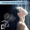 imageHibbent Showerhead Holder Strong Adhesive and Waterproof Handheld Shower Holder and Bracket Height Adjustable Shower Wand Holder Wall Mount No Drilling Chrome Finish1 Pack