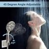 imageHibbent Showerhead Holder Strong Adhesive and Waterproof Handheld Shower Holder and Bracket Height Adjustable Shower Wand Holder Wall Mount No Drilling Chrome Finish2 Pack