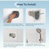 imageHibbent Showerhead Holder Strong Adhesive and Waterproof Handheld Shower Holder and Bracket Height Adjustable Shower Wand Holder Wall Mount No Drilling Chrome Finish1 Pack