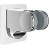 imageHibbent Showerhead Holder Strong Adhesive and Waterproof Handheld Shower Holder and Bracket Height Adjustable Shower Wand Holder Wall Mount No Drilling Chrome Finish1 Pack