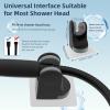 imageHibbent Showerhead Holder Strong Adhesive and Waterproof Handheld Shower Holder and Bracket Height Adjustable Shower Wand Holder Wall Mount No Drilling Chrome Finish1 Pack