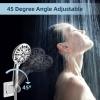 imageHibbent Showerhead Holder Strong Adhesive and Waterproof Handheld Shower Holder and Bracket Height Adjustable Shower Wand Holder Wall Mount No Drilling Chrome Finish1 Pack
