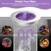 imageHibbent Universal 3 in 1 Kitchen Sink Drain Strainer with Sink Stopper Chrome Stainless Steel Wraped Shell AntiClogging Basket Strainer Foldable Handle Fit for US Standard 312quot Drain BlackPurple