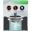imageHibbent Universal 3 in 1 Metal Kitchen Sink Drain Strainer Upgraded Stainless Steel Stopper Combo Pop Up Stopper with Handle 3 AntiClogging Baskets Fit for US Standard 312 Inch DrainUpgraded Foldable Handle with 3 Baskets