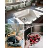 imageHibbent Universal 3 in 1 Metal Kitchen Sink Drain Strainer Upgraded Stainless Steel Stopper Combo Pop Up Stopper with Handle 3 AntiClogging Baskets Fit for US Standard 312 Inch DrainFlat Round Handle with Upgraded SUS304 Strainer