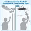 imageHibbent Upgraded 13 Shower Head Combo High Pressure 5 Spray Rainfall Showerhead 10 Spray Mode Handheld All Metal Easy Reach 4way Diverter Shower Arm with Pause Mode 71 Hose and Holder BlackChrome