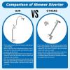 imageHibbent Upgraded 13 Shower Head Combo High Pressure 5 Spray Rainfall Showerhead 10 Spray Mode Handheld All Metal Easy Reach 4way Diverter Shower Arm with Pause Mode 71 Hose and Holder BlackChrome