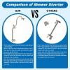 imageHibbent Upgraded 13 Shower Head Combo High Pressure 5 Spray Rainfall Showerhead 10 Spray Mode Handheld All Metal Easy Reach 4way Diverter Shower Arm with Pause Mode 71 Hose and Holder BlackBrushed Nickel