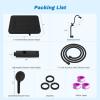 imageHibbent Upgraded 13 Shower Head Combo High Pressure 5 Spray Rainfall Showerhead 10 Spray Mode Handheld All Metal Easy Reach 4way Diverter Shower Arm with Pause Mode 71 Hose and Holder BlackBlack