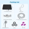 imageHibbent Upgraded 13 Shower Head Combo High Pressure 5 Spray Rainfall Showerhead 10 Spray Mode Handheld All Metal Easy Reach 4way Diverter Shower Arm with Pause Mode 71 Hose and Holder BlackChrome