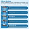 imageHibbent Upgraded 13 Shower Head Combo High Pressure 5 Spray Rainfall Showerhead 10 Spray Mode Handheld All Metal Easy Reach 4way Diverter Shower Arm with Pause Mode 71 Hose and Holder BlackBrushed Nickel