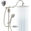 imageHibbent Metal 10 Filtered Rainfall Shower Head Combo High Pressure Easy Reach Shower Head System Handheld Showerhead Adjustable Holder 18 Extension Arm Shower Filter 7spray Brushed NickelBrushed Nickel