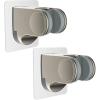 imageHibbent Showerhead Holder Strong Adhesive and Waterproof Handheld Shower Holder and Bracket Height Adjustable Shower Wand Holder Wall Mount No Drilling Chrome Finish2 Pack