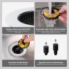 imageHibbent 2 Pack Universal 3 in 1 Kitchen Sink Drain Strainer with Sink Stopper Stainless Steel Wrapped Shell SUS304 AntiClogging Basket Strainer Fit for US Standard 312quot Drain Stainless SteelMatte Black