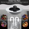 imageHibbent 2 Pack Universal 3 in 1 Kitchen Sink Drain Strainer with Sink Stopper Stainless Steel Wrapped Shell SUS304 AntiClogging Basket Strainer Fit for US Standard 312quot Drain Stainless SteelMatte Black