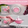imageHibbent 2 Pack Universal 3 in 1 Kitchen Sink Drain Strainer with Sink Stopper Stainless Steel Wrapped Shell SUS304 AntiClogging Basket Strainer Fit for US Standard 312quot Drain Stainless SteelPink