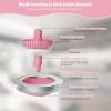 imageHibbent 2 Pack Universal 3 in 1 Kitchen Sink Drain Strainer with Sink Stopper Stainless Steel Wrapped Shell SUS304 AntiClogging Basket Strainer Fit for US Standard 312quot Drain Stainless SteelPink