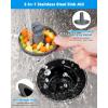 imageHibbent 2 Pack Upgraded 3 In 1 Kitchen Sink Drain Strainer and Stopper Combo Stainless Steel Metal Pop Up Sink Stopper AntiClogging Basket Strainer with Foldable Handle for US Standard 312quot DrainBlack