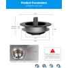 imageHibbent 2 Pack Upgraded 3 In 1 Kitchen Sink Drain Strainer and Stopper Combo Stainless Steel Metal Pop Up Sink Stopper AntiClogging Basket Strainer with Foldable Handle for US Standard 312quot DrainBlack