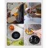 imageHibbent 2 Pack Upgraded 3 In 1 Kitchen Sink Drain Strainer and Stopper Combo Stainless Steel Metal Pop Up Sink Stopper AntiClogging Basket Strainer with Foldable Handle for US Standard 312quot DrainBlack