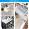 imageHibbent 6 Pieces Drain Stopper Rubber Kitchen Sink Drain Sink Stopper Drain Plug with Pull Ring for Kitchen Bathtub Bathroom and Laundry Sink in 6 Different Sizes WhiteWhite