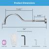imageHibbent All Metal Upgraded 18 Shower Head Extension Arm with Flange Solid Brass Flexible Height ampamp Angle Adjustable Shower Arm Extender with Lock Joint Universal Connection ChromeChrome