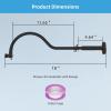 imageHibbent All Metal Upgraded 18 Shower Head Extension Arm with Flange Solid Brass Flexible Height ampamp Angle Adjustable Shower Arm Extender with Lock Joint Universal Connection ChromeOil Rubbed Bronze