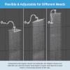 imageHibbent All Metal Upgraded 18 Shower Head Extension Arm with Flange Solid Brass Flexible Height ampamp Angle Adjustable Shower Arm Extender with Lock Joint Universal Connection ChromeChrome