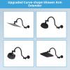 imageHibbent All Metal Upgraded 18 Shower Head Extension Arm with Flange Solid Brass Flexible Height ampamp Angle Adjustable Shower Arm Extender with Lock Joint Universal Connection ChromeOil Rubbed Bronze
