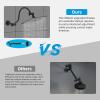 imageHibbent All Metal Upgraded 18 Shower Head Extension Arm with Flange Solid Brass Flexible Height ampamp Angle Adjustable Shower Arm Extender with Lock Joint Universal Connection ChromeMatte Black